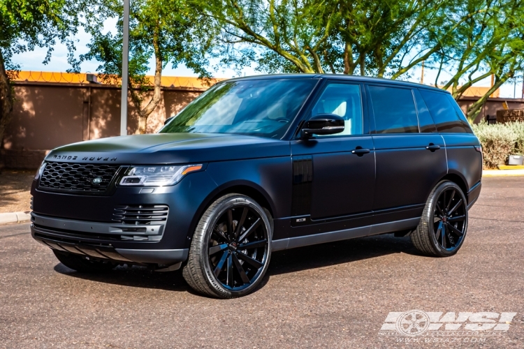 2021 Land Rover Range Rover with 24" Koko Kuture Kapan in Gloss Black wheels