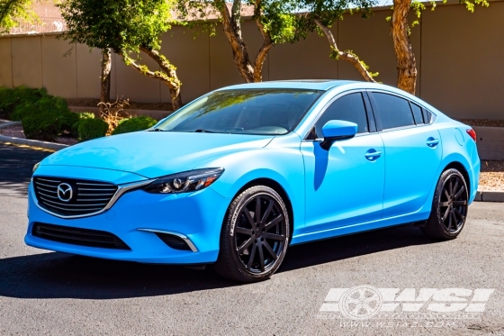 2017 Mazda Mazda6 with 19" TSW Brooklands in Matte Black wheels