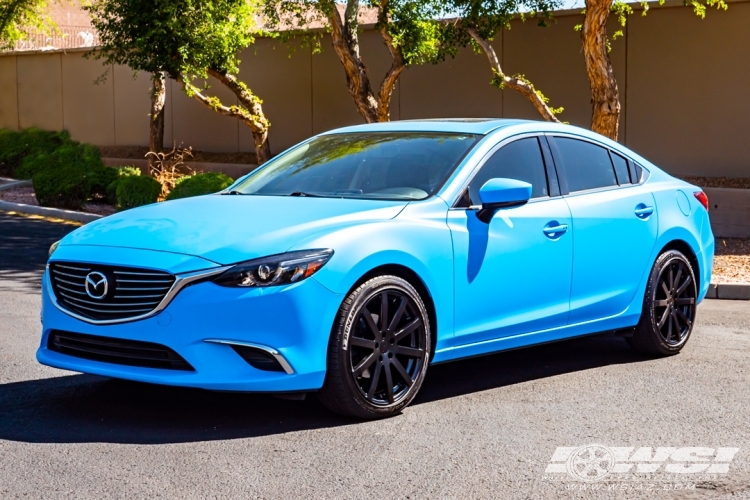 2017 Mazda Mazda6 with 19" TSW Brooklands in Matte Black wheels