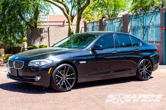 2011 BMW 5-Series with 20" 2Crave N34 in Black Machined wheels