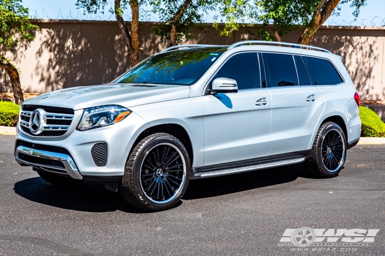 2019 Mercedes-Benz GLS/GL-Class with 22" Lexani Virage in Gloss Black (Chrome SS Lip) wheels