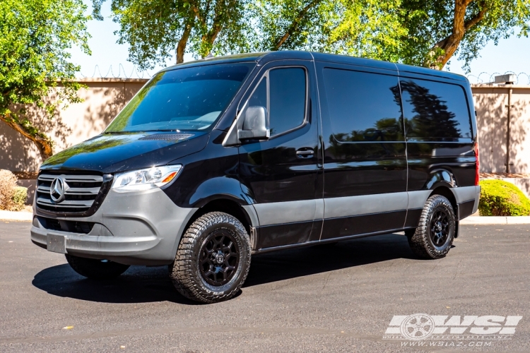 2019 Mercedes-Benz Sprinter with 17" Black Rhino Overland in Matte Black wheels