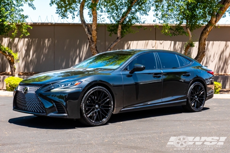 2021 Lexus LS with 22" Savini BM-13 in Gloss Black wheels