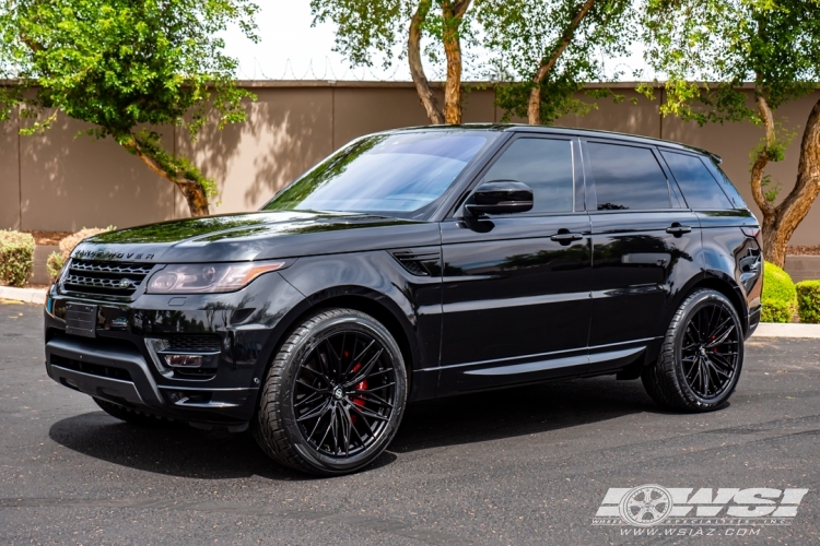 2017 Land Rover Range Rover Sport with 22" Lexani Aries in Gloss Black wheels