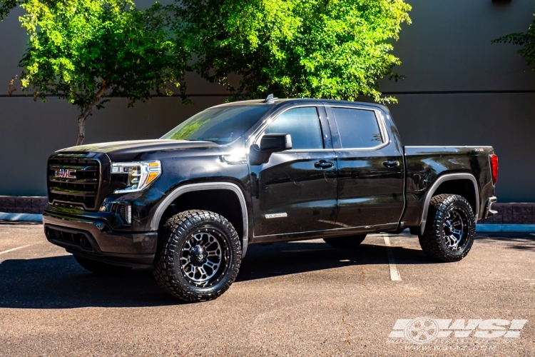 2021 GMC Sierra 1500 with 20" Fuel Crush D561 in Gloss Black (Double Dark Tint) wheels