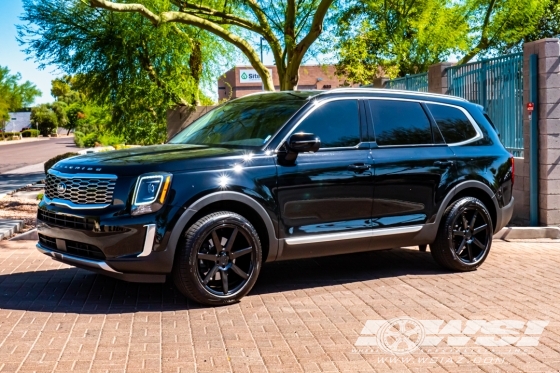 2021 Kia Telluride with 20" Niche Verona  in Gloss Black wheels