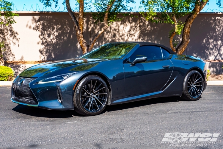 2021 Lexus LC with 21" Vossen HF-4T in Gloss Black Machined (Smoke Tint) wheels
