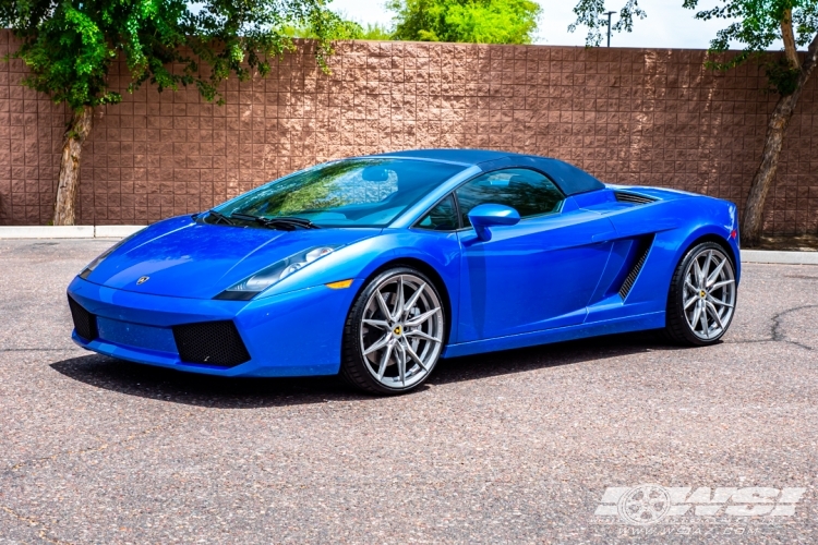 2007 Lamborghini Gallardo with 20" Rohana RFX13 in Brushed Titanium wheels