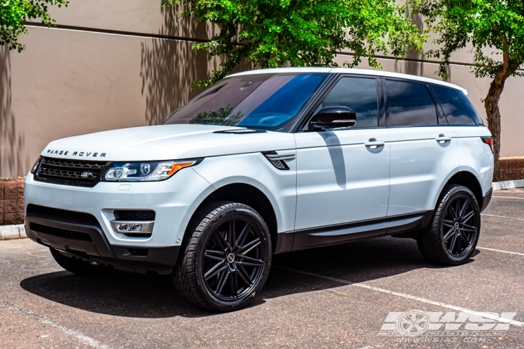 2016 Land Rover Range Rover Sport with 22" Vossen CV10 in Satin Black wheels