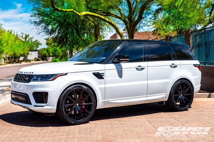 2021 Land Rover Range Rover Sport with 24" Lexani CSS-15 CVR in Gloss Black wheels