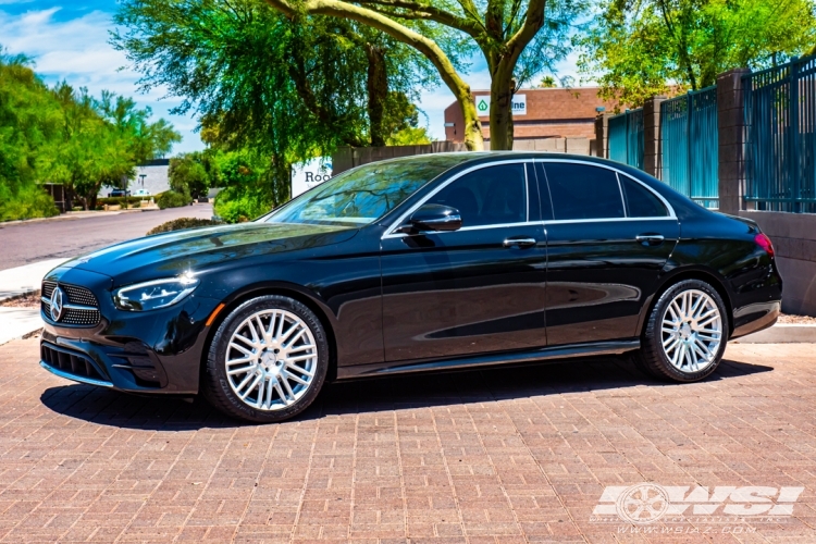 2021 Mercedes-Benz E-Class with 19" Mandrus Estate (RF) in Silver (Machined Face) wheels