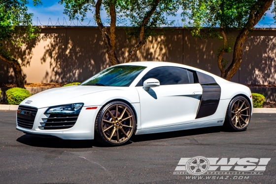 2009 Audi R8 with 20" Savini SVF04 in Matte Bronze wheels