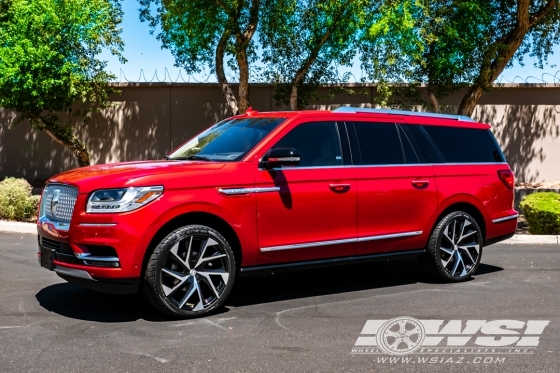 2020 Lincoln Navigator with 24" Lexani Ghost in Gloss Black Machined wheels