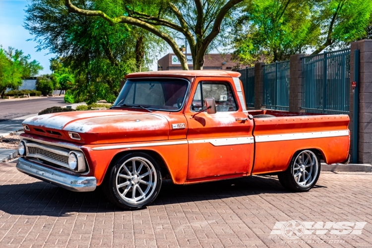 1965 Chevrolet C10 with 20" U.S. Mags Rambler - U111 in Matte Gunmetal wheels