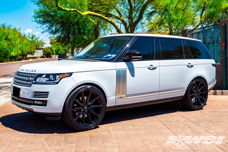 2017 Land Rover Range Rover with 24" Vossen HF-3 in Gloss Black (Custom Finish) wheels