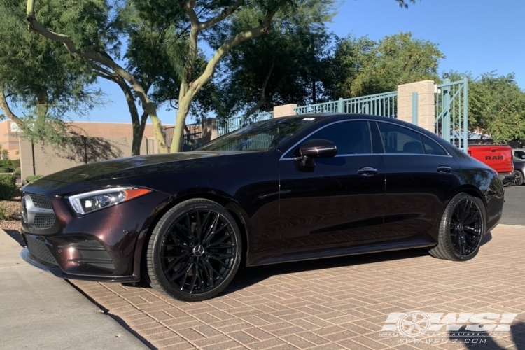 2019 Mercedes-Benz CLS-Class with 20" Lexani Aries in Gloss Black wheels