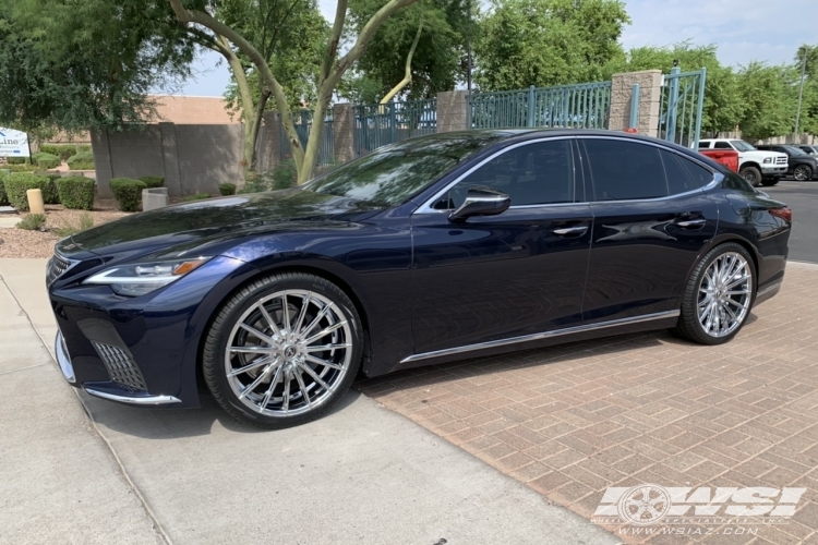 2022 Lexus LS with 22 Lexani Pegasus in Chrome wheels