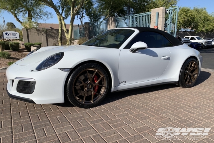 2018 Porsche 911 with 20" BBS FIR - Porsche CL in Matte Bronze wheels