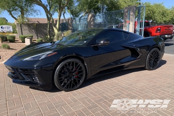 2022 Chevrolet Corvette with 21" Forgiato TEC S1 in Gloss Black wheels