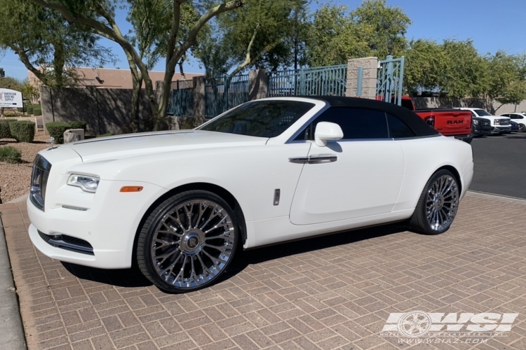 2017 Rolls-Royce Dawn with 24" Forgiato NB6-M in Silver wheels