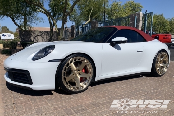 2022 Porsche 911 with 22" Avant Garde SRX03 in Custom wheels