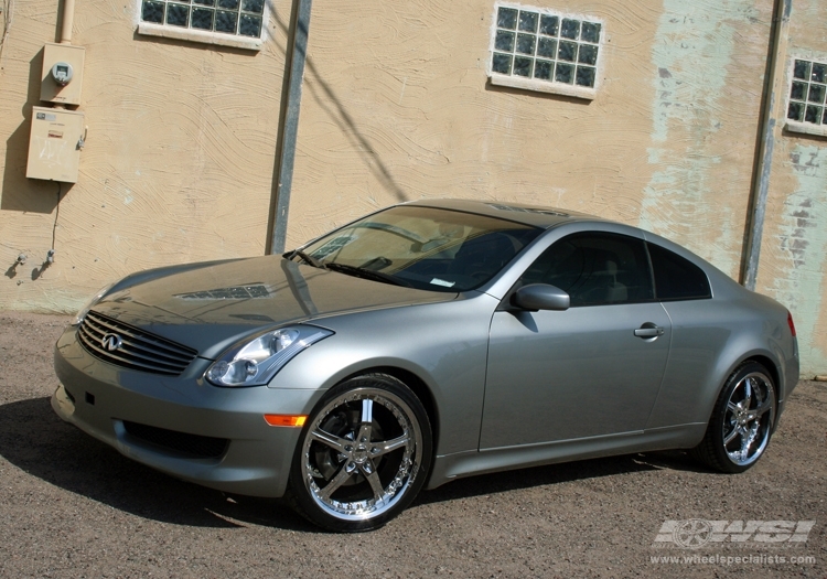 2007 Infiniti G35 Coupe with 20" Gianelle Spezia-5 in Chrome wheels