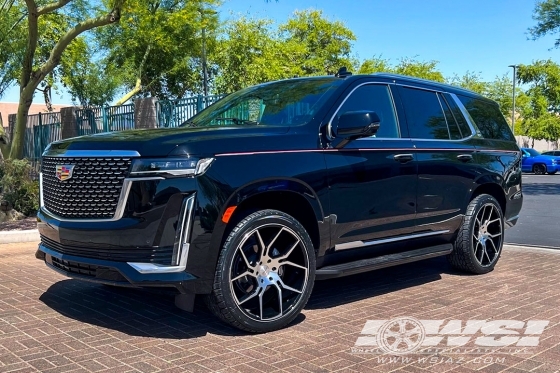 2022 Cadillac Escalade with 24" Gianelle Dilijan in Gloss Black Machined wheels