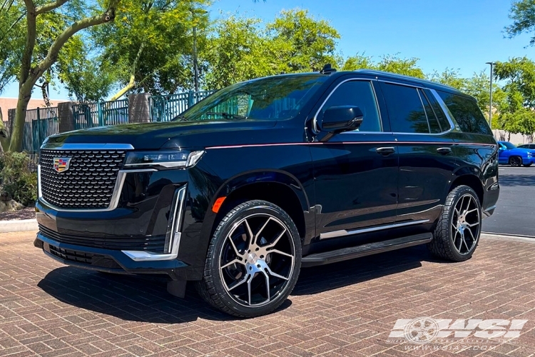 2022 Cadillac Escalade with 24" Gianelle Dilijan in Gloss Black Machined wheels
