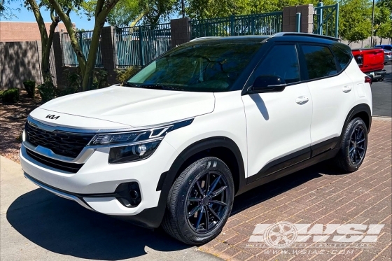 2022 Kia Seltos with 17" Petrol P4B in Gloss Black wheels