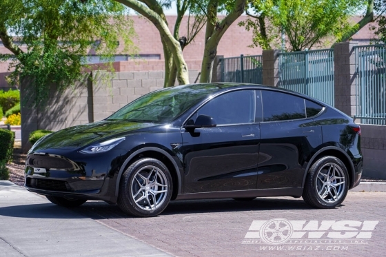 2022 Tesla Model Y with 20" Variant Xenon in Satin Gunmetal wheels