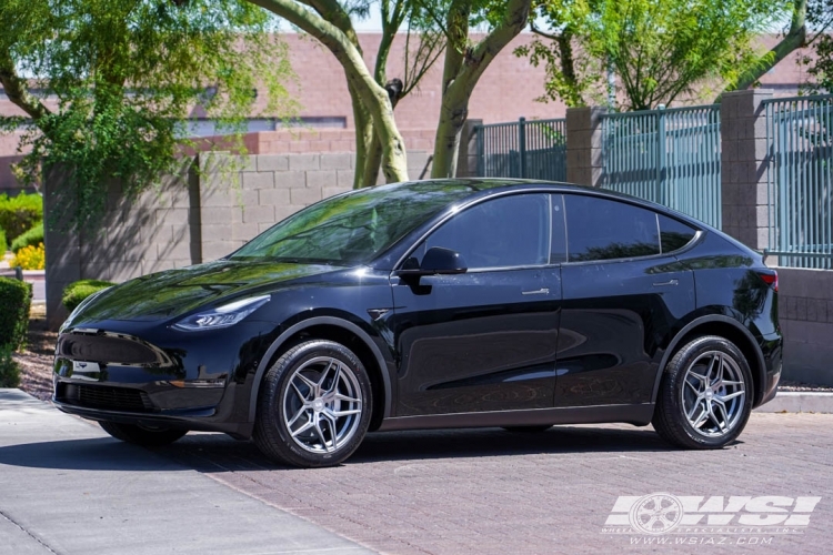 2022 Tesla Model Y with 20" Variant Xenon in Satin Gunmetal wheels