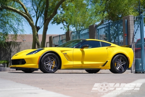 2017 Chevrolet Corvette with 19" Vossen Forged EVO-1 (3-Piece) in Custom wheels