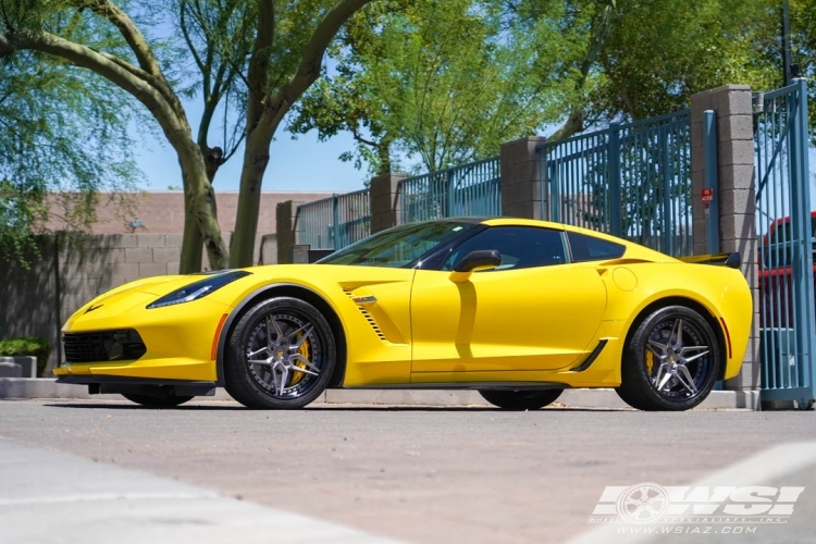 2017 Chevrolet Corvette with 19" Vossen Forged EVO-1 (3-Piece) in Custom wheels