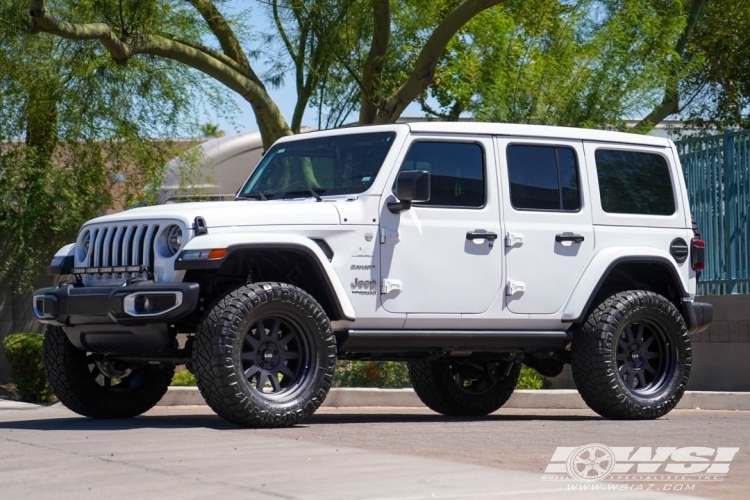 2019 Jeep Wrangler with 20" Black Rhino Stadium (RF) in Matte Black wheels