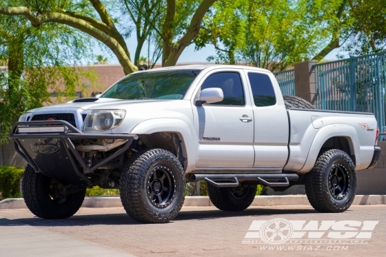 2018 Toyota Tacoma with 17" Falcon T1 in Matte Black wheels