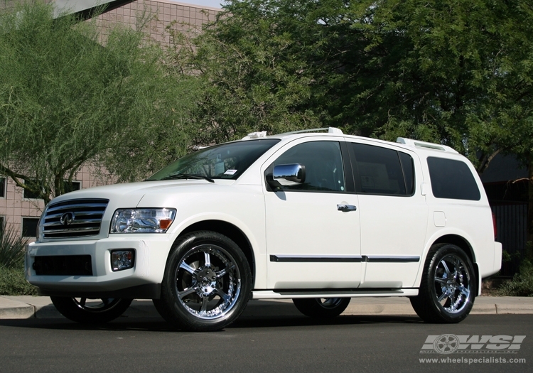 2006 Infiniti QX56 with 22" Giovanna Closeouts Gianelle Spezia-6 in Chrome wheels