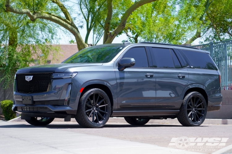 2022 Cadillac Escalade with 24" Vossen HF6-1 in Satin Black wheels