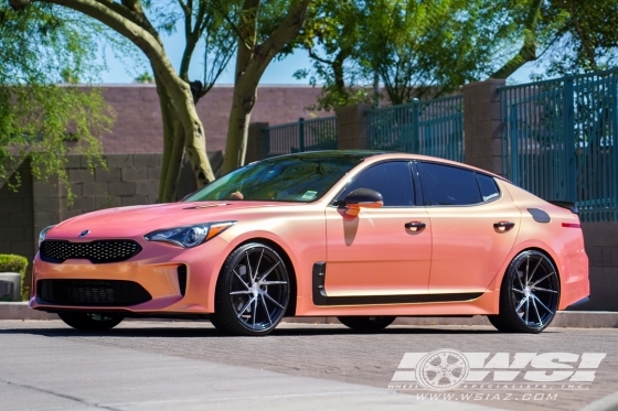 2018 Kia Stinger with 20" Stance SF01 in Gloss Black wheels