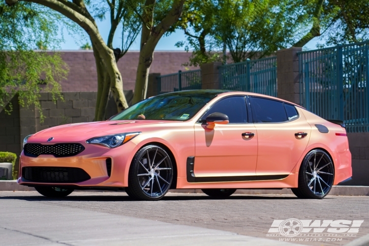 2018 Kia Stinger with 20" Stance SF01 in Gloss Black wheels