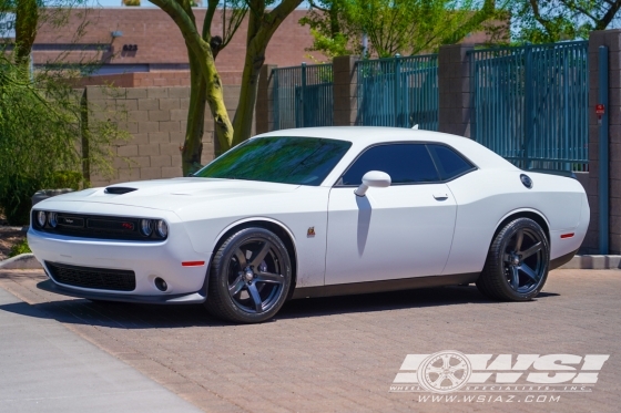 2021 Dodge Challenger with 20" Factory Reproductions FR77 Hellcat HC2 in Satin Black wheels