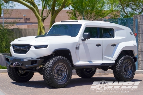 2021 Jeep Rezvani Tank with 20" Black Rhino Armory in Gun Black wheels