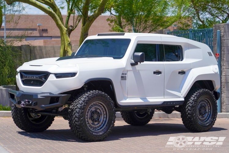 2021 Jeep Rezvani Tank with 20" Black Rhino Armory in Gun Black wheels