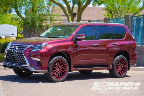 2022 Lexus GX with 22" Vossen HF6-3 in Satin Silver (Custom Finish) wheels