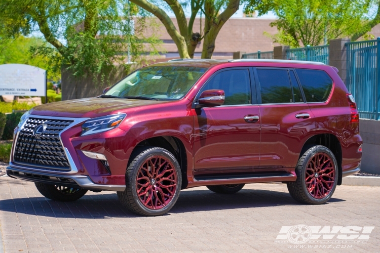 2022 Lexus GX with 22" Vossen HF6-3 in Satin Silver (Custom Finish) wheels