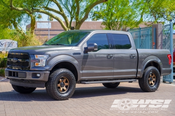 2017 Ford F-150 with 18" Fuel Block D751 in Matte Bronze (Black Ring) wheels