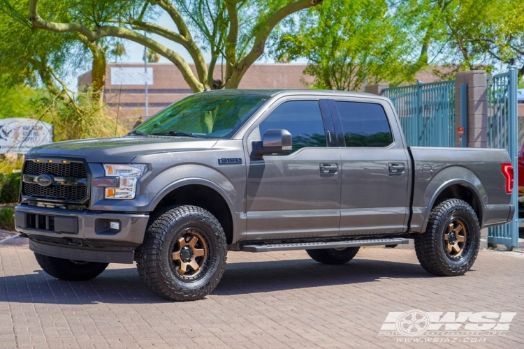 2017 Ford F-150 with 18" Fuel Block D751 in Matte Bronze (Black Ring) wheels