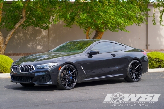 2020 BMW 8-Series with 22" Savini SVF06 in Gloss Black wheels