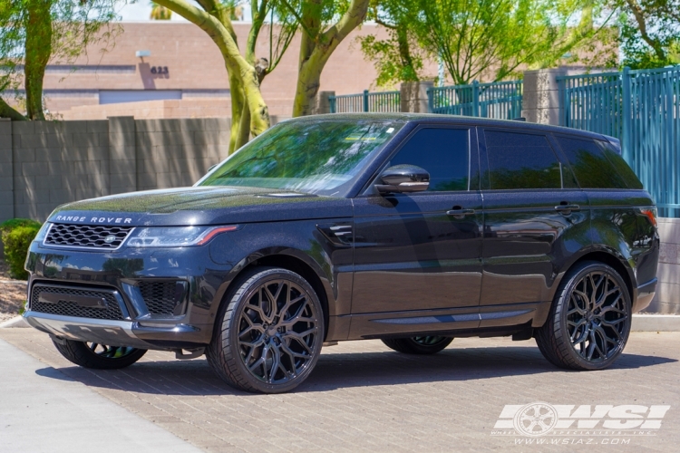 2019 Land Rover Range Rover Sport with 24" Vossen HF-2 in Gloss Black (Custom Finish) wheels