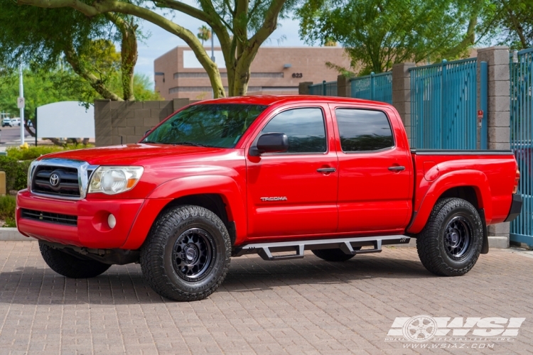 2008 Toyota Tacoma with 16" KMC KM535 Grenade Off-Road in Matte Black wheels