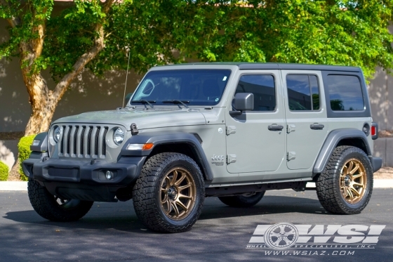 2018 Jeep Wrangler with 20" Fuel Variant D792 in Matte Bronze wheels